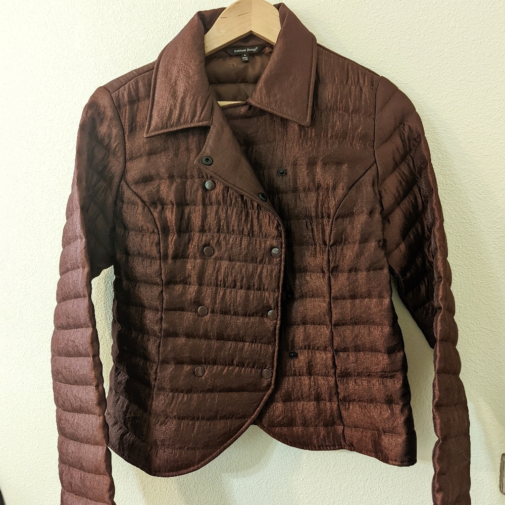 Brown lightweight quilted jacket